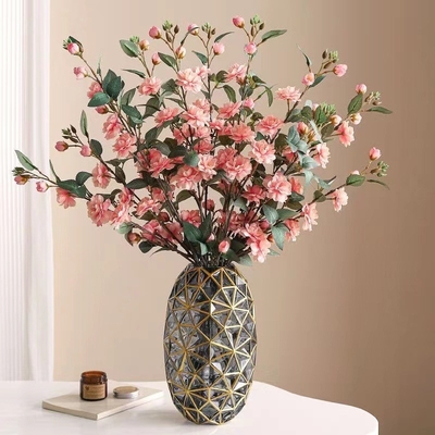 ราคาดี Camellia artificial flowers, multi-headed camellia flower arrangements, long branches, artificial flowers, home decoration ออนไลน์