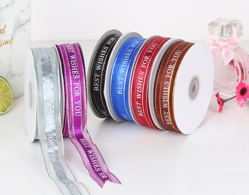 สี่เส้นทอง แขอบสีซาติน ลายไหม จดหมายพิมพ์ หวังดีที่สุดสําหรับคุณ กล่องเค้ก ดอกไม้สด