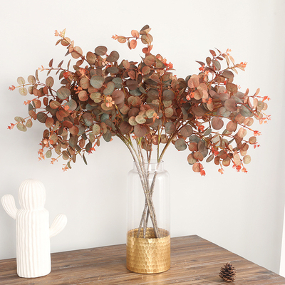 ราคาดี The Keisen series money Leaf home desktop is a simulation plant of Japanese autumn eucalyptus leaves ออนไลน์