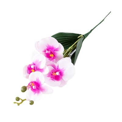 ราคาดี ดอกจําลอง 4 หัว Phalaenopsis บ้านอร่อย แต่งงาน สาขาเล็ก Phalaenopsis แต่งงาน 3d แผ่นผสมสัมผัส ดอกเทียมขายดีข้ามชายแดน ออนไลน์