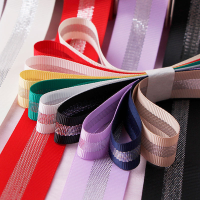Meisida ทองและเงิน กระเทียม Ribbed Ribbon กล่องของขวัญบรรจุ เครื่องประดับ Ribbon Bow Bouquet วัสดุบรรจุ