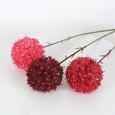 ราคาดี Customized single scallion ball plastic flower wedding simulation flower wedding hall road guide flower arrangement decoration fake flower ออนไลน์