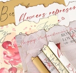 ราคาดี กระดาษงานศิลปะ Flame Lover Fire Edge กระดาษบรรจุดอกไม้หนังวัว ออนไลน์