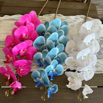 Phalaenopsis ดอกไม้ประดิษฐ์ที่มีลักษณะสูง ดอกไม้ประดิษฐ์สําหรับงานแต่งและตกแต่งบ้าน การค้าต่างประเทศข้ามชายแดน ขายส่งปลีก