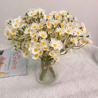 ราคาดี ขายปลีกจากผู้ผลิต ชุดดอกไม้เทียม ins chamomile, ดอกไม้เล็ก, ดอกไม้เทียม, การตกแต่งห้องนั่งเล่น, ดอกไม้โต๊ะ, และชุดดอกไม้ตกแต่ง ออนไลน์