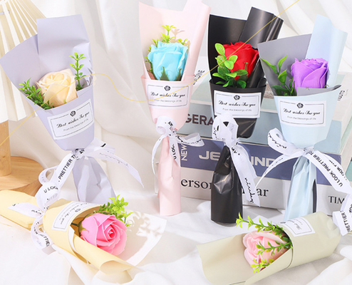ราคาดี ของขวัญวันวาเลนไทน์และวันคริสต์มาส ดอกสีกุหลาบซับซ้อนสีเดี่ยว ดอกไม้เทียม ดอกไม้สุกและเล็กของที่ระลึก มินิดอกไม้ ออนไลน์