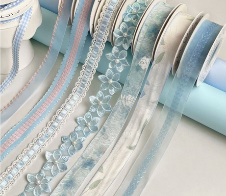 ราคาดี ริบบิ้นผ้าซาติน 3 ซม./2 ม. ช่อดอกไม้สด โบว์ผูกผม สายรัดตกแต่ง จัดดอกไม้ DIY วัสดุบรรจุภัณฑ์ ทำมือ ซักได้ ออนไลน์
