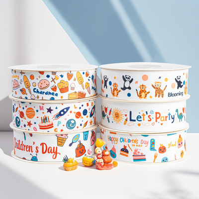 ราคาดี งานฝีมือ DIY ความเข้มแข็งสูง วันเด็ก ริบบอน เค้กวันเกิด การ์ตูน ริบบอน เบ๊กเกอร์ ของขวัญ สายรัด ริบบอน การประดับมือ ออนไลน์