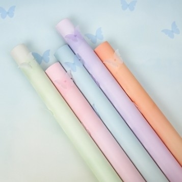 ราคาดี กระดาษห่อของขวัญลายดอกไม้กันน้ำ Partysu Valentine's Day ขนาด 57*57 ซม. พร้อมลายผีเสื้อ ออนไลน์