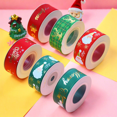 ราคาดี งานฝีมือ DIY ริบบิ้นคริสต์มาสส่วนบุคคลพร้อมริบบิ้นลายลูกฟูกปั๊มร้อนและการตกแต่งที่เป็นมิตรต่อสิ่งแวดล้อม ออนไลน์