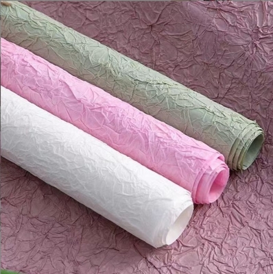 ราคาดี กระดาษห่อดอกไม้จีบ DIY หลากสีสัน กระดาษบุในลายหินทำมือ เหมาะสำหรับวันวาเลนไทน์ ออนไลน์