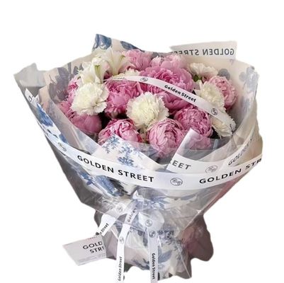 ราคาดี กระดาษบรรจุดอกไม้ กระดาษบรรจุดอกไม้โปรเซลีนสีฟ้าและขาว ขนาด 38*50cm ออนไลน์