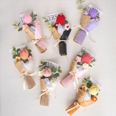 ราคาดี ดอกคาร์เนชั่นถักโครเชต์ด้วยมือข้ามพรมแดน ดอกไม้ไหมพรม กุหลาบ กล่องของขวัญ วันแม่ ช่อดอกไม้สำเร็จรูปของขวัญ ออนไลน์