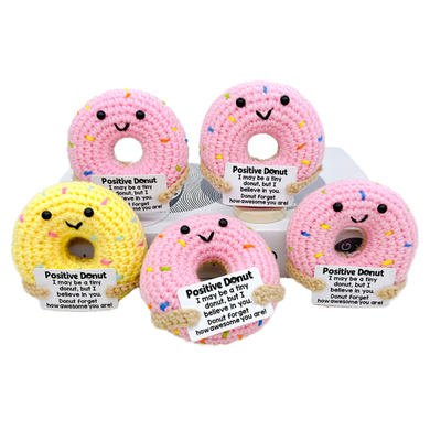 ราคาดี Handmade Donut Crochet Plush, Eco-Friendly Textile & Fabric Emotional Support Gift ออนไลน์
