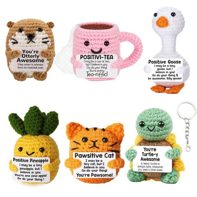 ราคาดี Handmade Cotton Crochet Positive Animal Doll, Inspirational Emotional Support Gift for All Occasions ออนไลน์