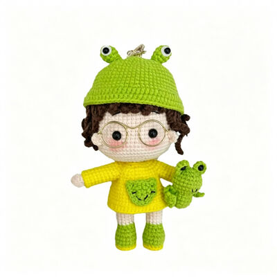 ราคาดี Customize Crochet Handmade Mini Doll Beautiful Baby Gift Stuffed Toy Crochet Baby Doll Keychain for Girls and Boys ออนไลน์