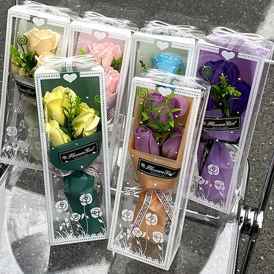 ราคาดี ซาปูนประดิษฐ์ด้วยมือ มินิบูเค็ต Rose กล่องของขวัญที่ชัดเจน กล่องของขวัญที่ทันสมัยที่มีกลิ่นหอม สามารถล้างได้ ซาปูนกันน้ํา ดอกไม้สําหรับวันแม่ งานแต่งงาน วาเลนไทน์ โมเดลคริสต์มาสต์ ออนไลน์