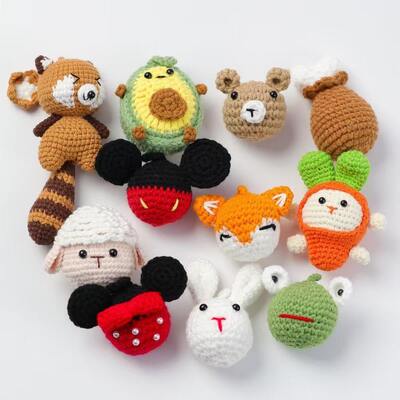 ราคาดี มือใหม่ crochet สวมลูกตุ๊กตา Plush Amigurumi สําหรับบ้านตกแต่งคริสต์มาสของขวัญ Keychain ออนไลน์