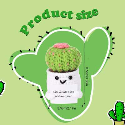 ราคาดี โปรสิต แคคตัส crochet Super Soft Plush ส่งเสริมพืชกระเทียมบัตรถัง Funny Life Crochet Doll การบรรเทาความเครียด การตกแต่งของขวัญ ออนไลน์