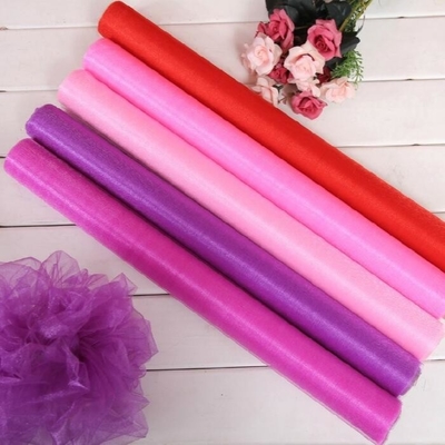 ราคาดี ผ้า ออร์แกนซ่า ผ้าไหมความหนาแน่นสูง 100 ซม. 150 ซม. ตกแต่งงานแต่งงาน Tulle Roll ออนไลน์