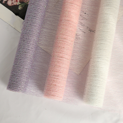 ราคาดี โพลีเอสเตอร์ 50cmx5yards กระดาษห่อดอกไม้ Rainbow Mesh Roll Weather Resistant ออนไลน์