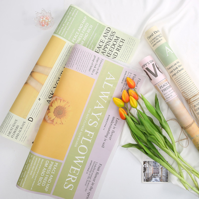 ราคาดี กระดาษห่อดอกไม้พิมพ์ 58cmx58cm กระดาษห่อดอกไม้กันน้ำ 80gsm ออนไลน์