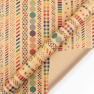 ราคาดี กระดาษห่อคริสต์มาสคราฟท์รีไซเคิลได้ 80gsm 90 Sq Ft Wrapping Paper ออนไลน์