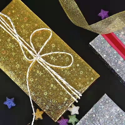 ราคาดี โกลด์ซิลเวอร์กลิตเตอร์ Sparkly กระดาษห่อของขวัญม้วนแผ่นพลาสติก 72cmx52cm ออนไลน์